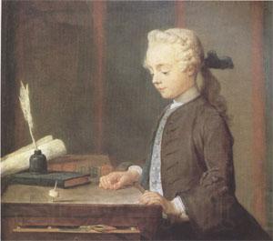 Jean Baptiste Simeon Chardin Boy with a Top (nk05) Norge oil painting art